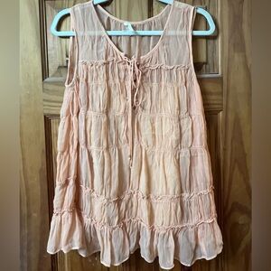 Floreat Anthropologie sz 10 ruffle top with cami sz med